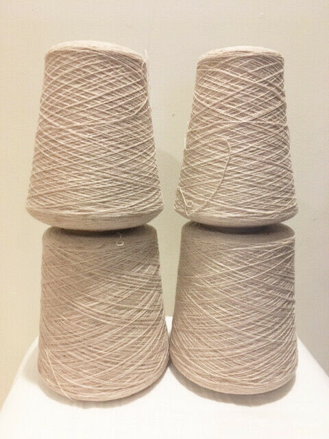 100% Cashmere Yarn On Cones - Heather Oatmeal