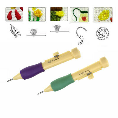 Magic Embroidery Pen Punch Needle Set Knitting Sewing Kit Threaders Craft Tool
