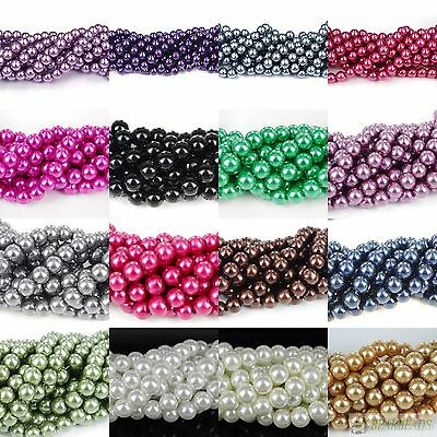 100pcs Top Quality Czech Glass Pearl Round Loose Beads 3mm 4mm 6mm 8mm 10mm 12mm