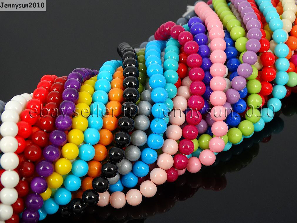 Czech Opaque Coated Glass Pearl Round Beads 16'' 4mm 6mm 8mm 10mm 12mm 14mm 16mm