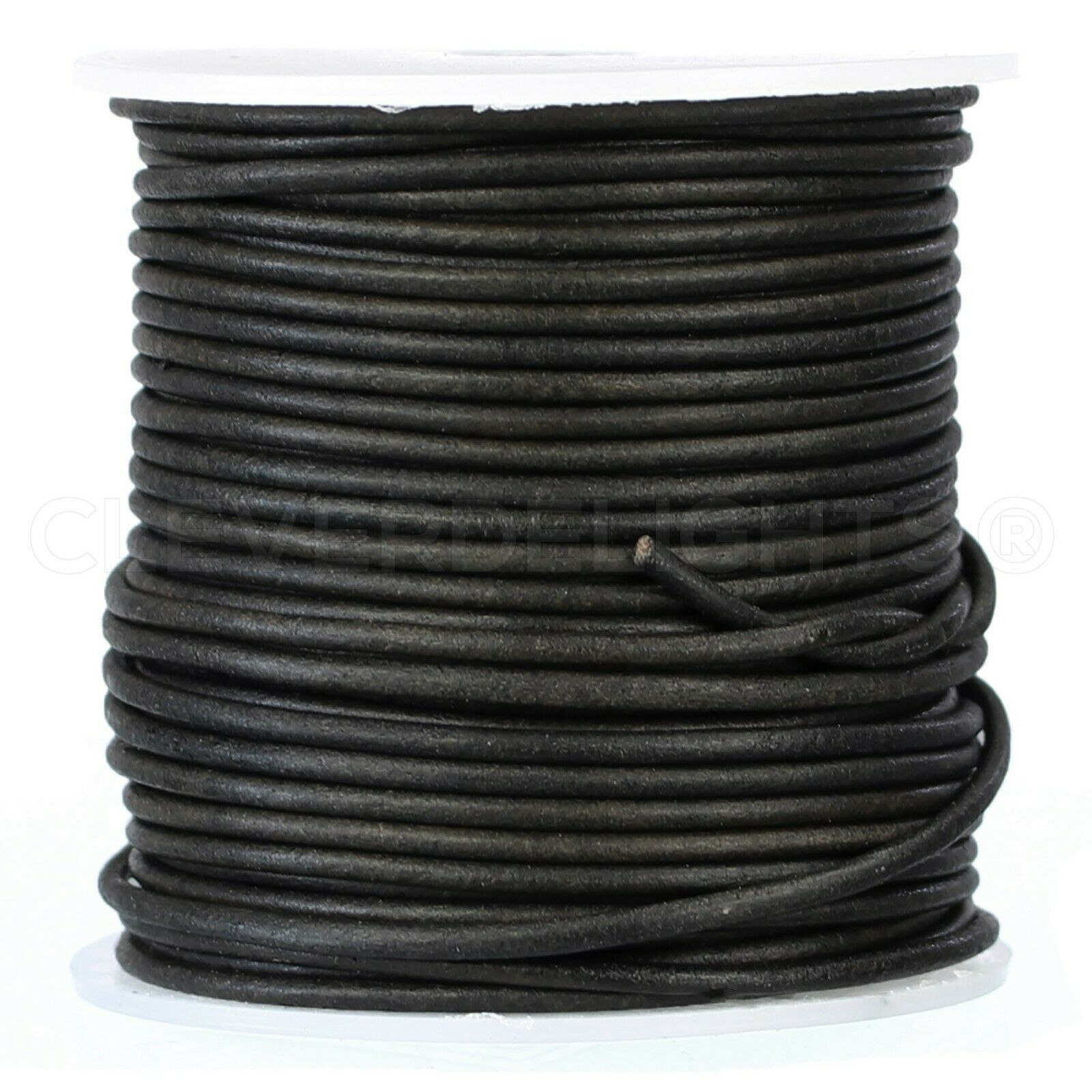 Genuine Leather Cord - Black - 1/16