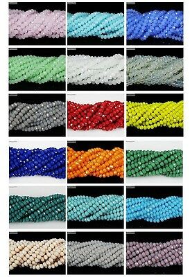 Czech Crystal 2mm X 3mm Faceted Rondelle Loose Beads For Bracelet Necklace Craft