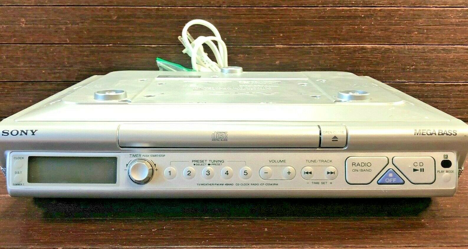 Sony ICF-CD543RM Under Cabinet CD Player Clock AM/FM Remote Excellent Cond