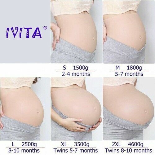 IVITA Artificial Fake Pregnant  Belly Realistic Silicone Pregnancy Crossdresser